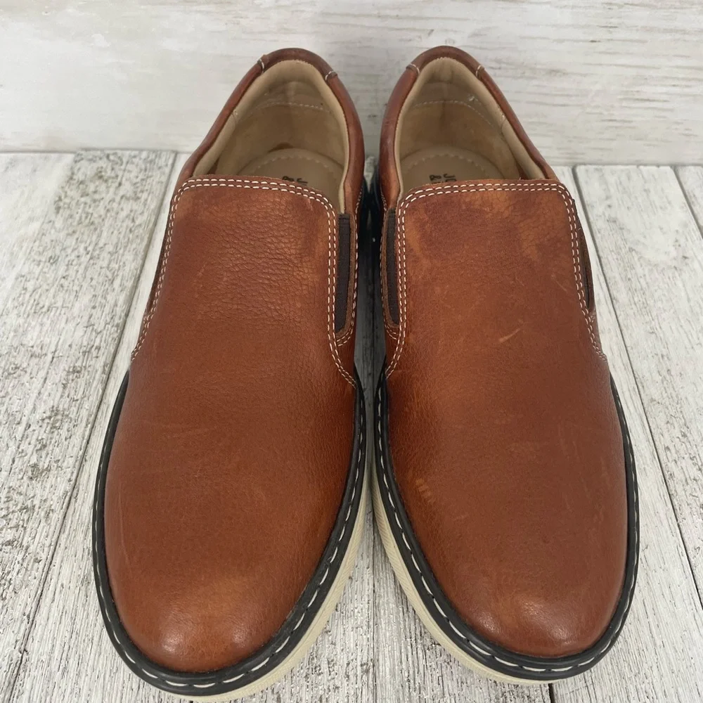 Johnston & Murphy McGuffey Slip On Kids Leather Loafer‎ Size 2M Boys